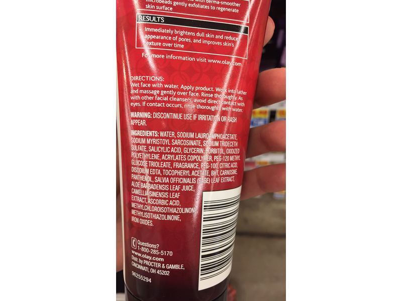 Olay Regenerist Detoxifying Pore Scrub Cleanser, 6.5 fl oz