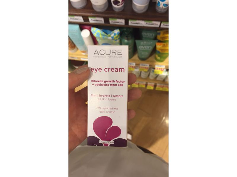 Eye Cream Chlorella Edelweiss Stem Cell Acure Organics 1.0 oz Cream