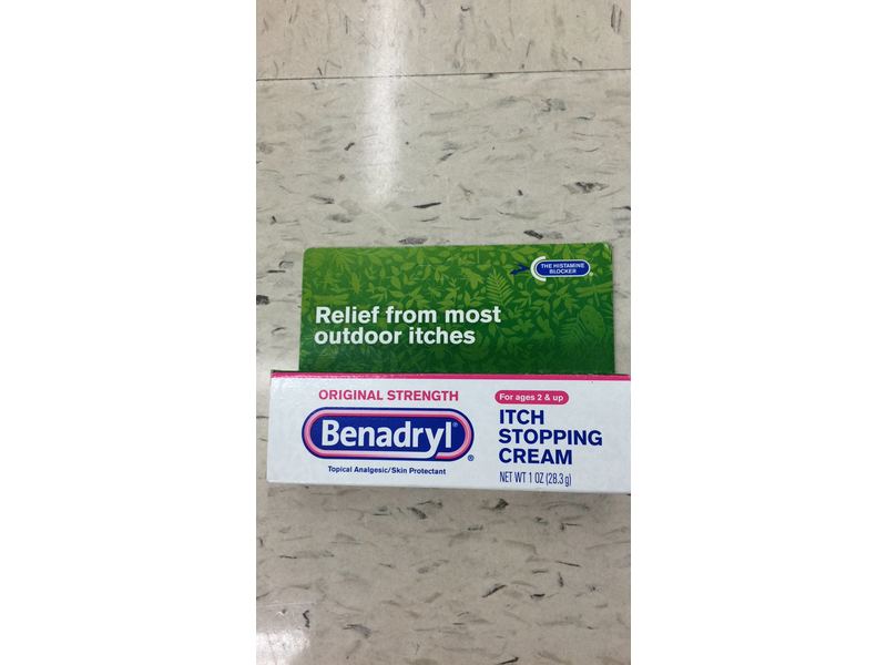 Benadryl Itch Stopping Cream, Original Strength, 1 oz (28.3 g)