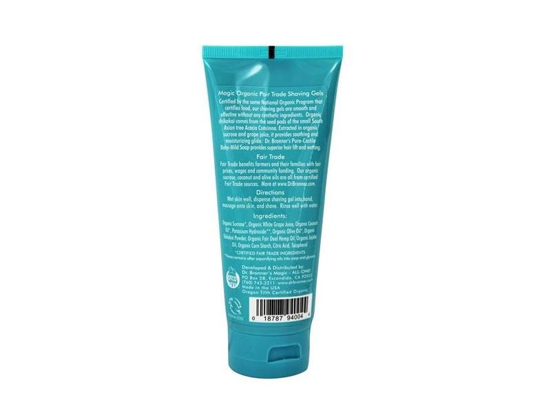 Dr. Bronner's Unscented Organic Shaving Soap, 7 fl oz/207 mL