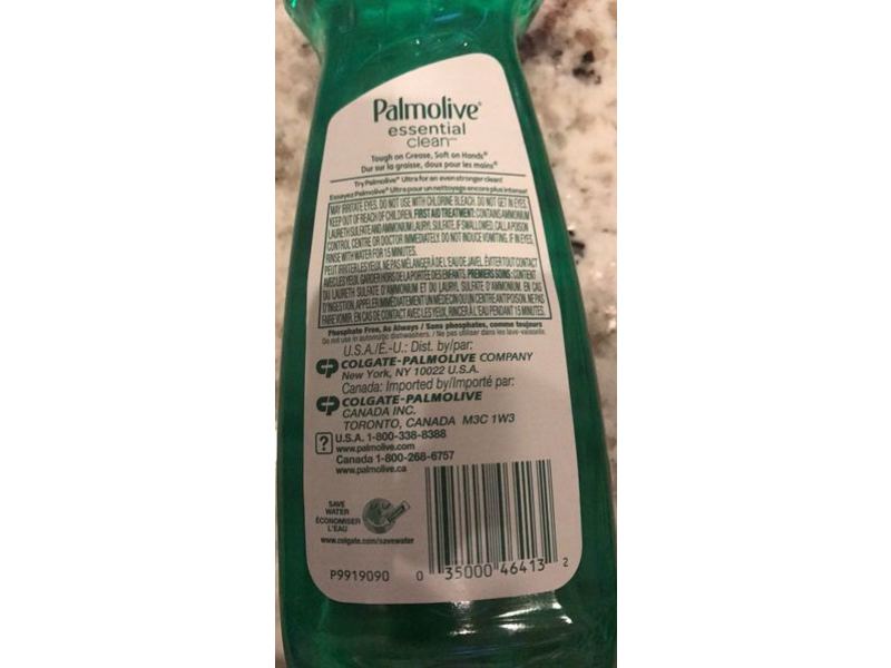 Palmolive Essential Clean Dish Liquid, Original, 12.6 fl oz/372 mL