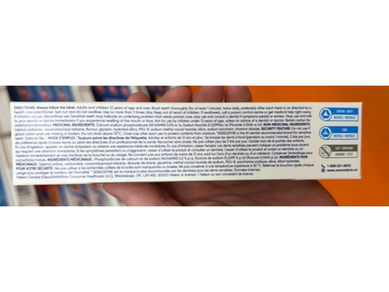 Sensodyne Repair & Protect Toothpaste, Whitening, 75 mL