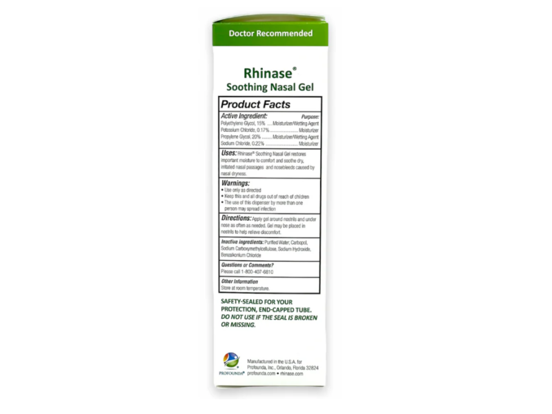 Rhinase Soothing Nasal Gel, 30g