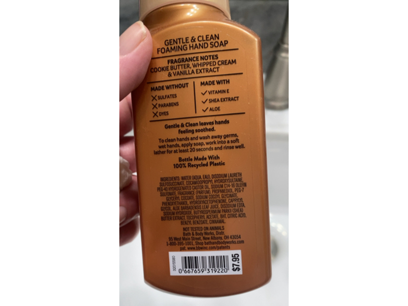 Bath & Body Works Gentle & Clean Foaming Hand Soap, Cookie Butter Truffle, 8.75 fl oz/259 mL