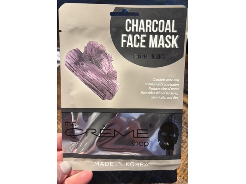 The Creme Shop Face Sheet Mask, Charcoal, 0.81 oz/23 g