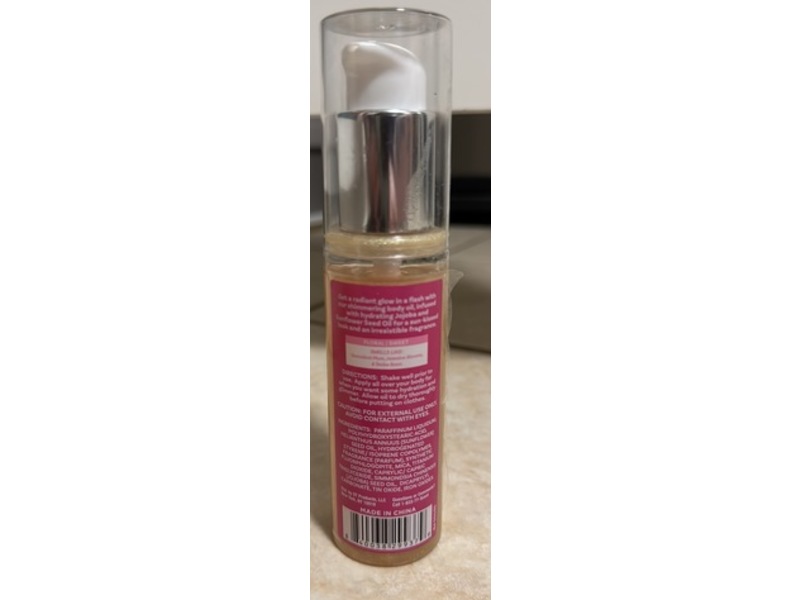 Scent x Scent Solar Flare Shimmering Body Oil, Vanilla Plum Nectar, 3.4 fl oz/100 mL