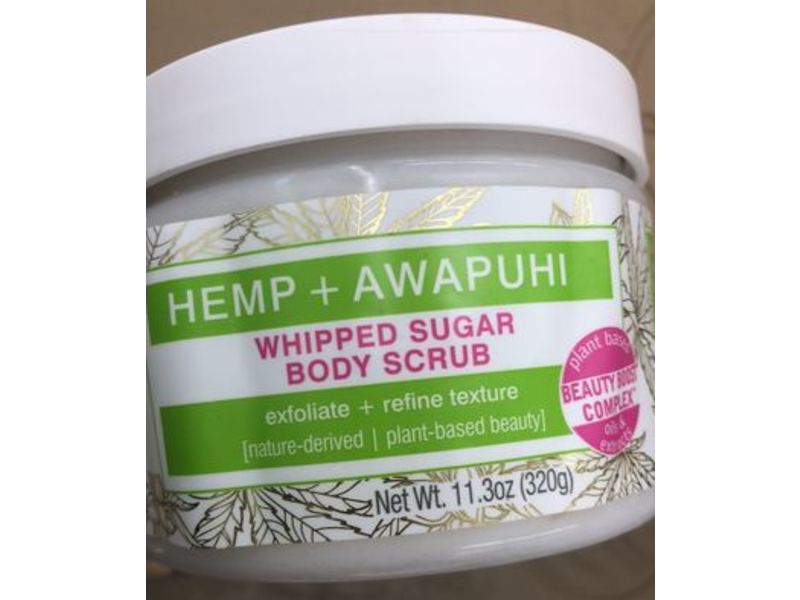 Nature's Beauty Whipped Sugar Body Scrub, Hemp + Awapohi, 11.3 oz/320 g