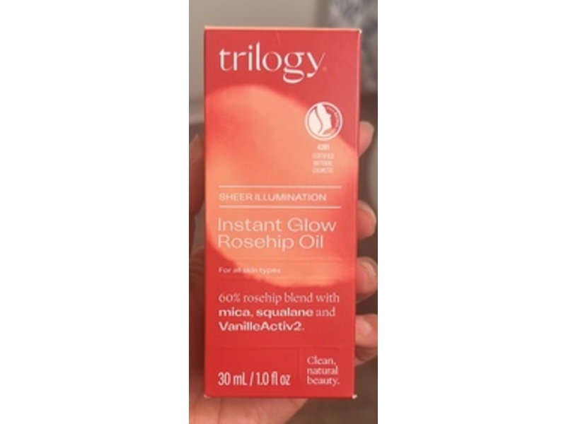 Trilogy Sheer Illumination Instant Glow Rosehip Oil, 1 fl oz/30 mL