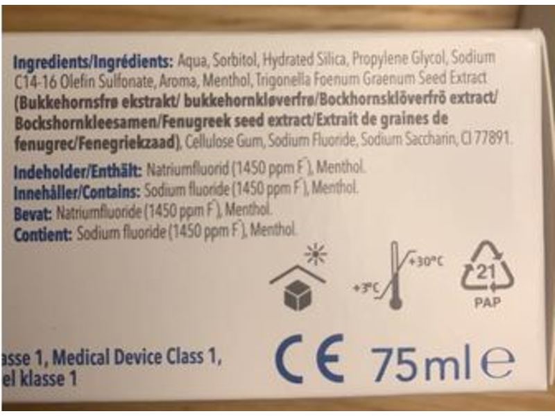 Dentacure Toothpaste, Mild Mint, 75 mL