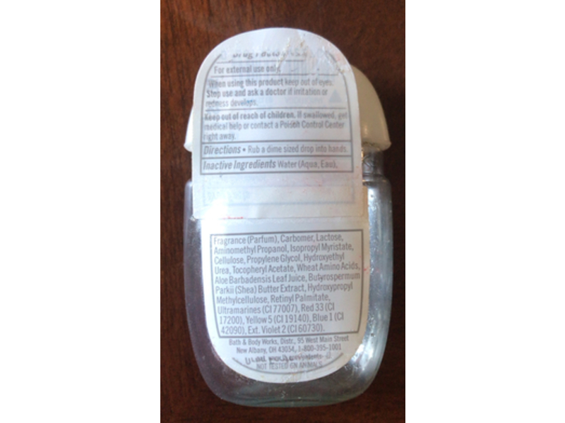 Bath & Body Works Anti - Bacterial Hand Gel, White Almond & Lavender, 1 fl oz/29 mL