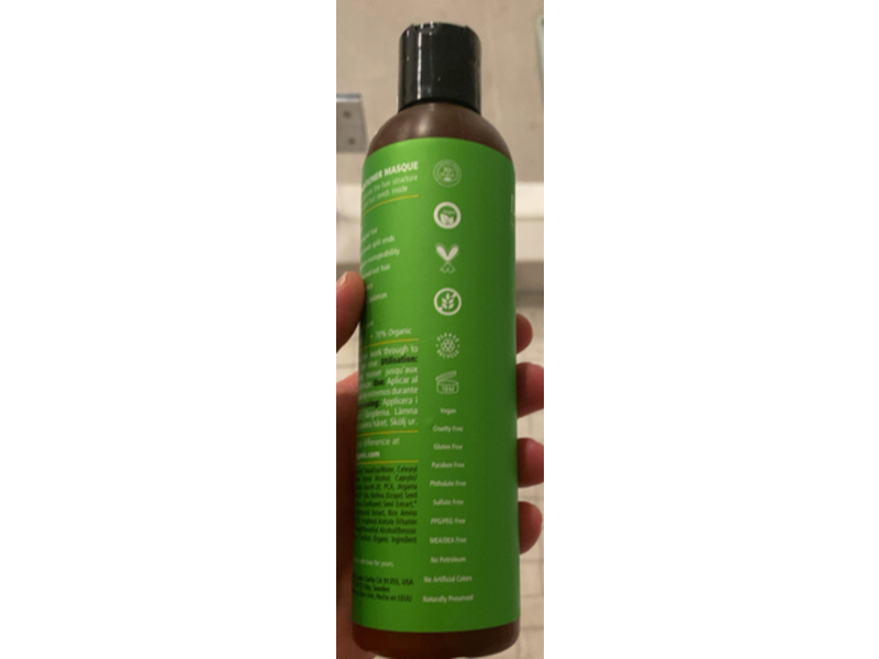 Derm Organic Deep Conditioner Masque, Argan Oil, 8 fl oz/236 mL