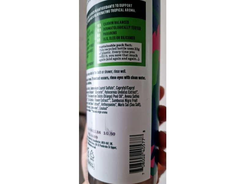 Faith In Nature Rejuvenating Body Wash, Dragon Fruit, 13.5 fl oz/400 mL
