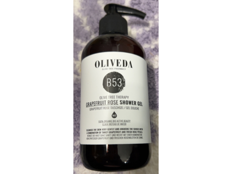 Oliveda B53 Shower Gel, Grapefruit Rose, 8.4 fl oz/250 mL
