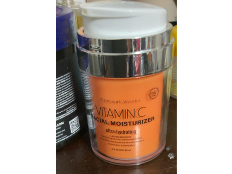 Clinical Works Ultra Hydrating Facial Moisturizer, Vitamin C , 3.2 fl oz/95 mL