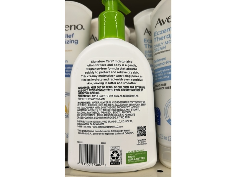 Signature Care Moisturizing Lotion, 16 fl oz/473 mL