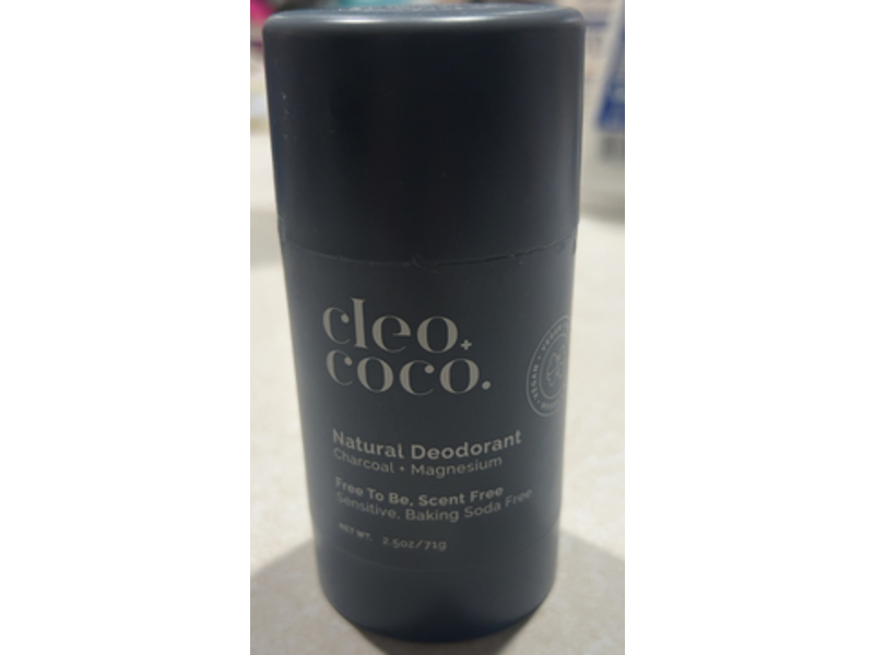 Cleo+Coco Natural Deodorant, Charcoal +Magnesium, 2.5 oz/71 g
