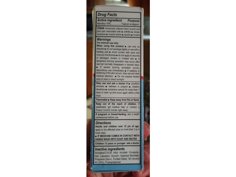 Equate Cool & Heat Pain Relieving Liquid, Maximum Strength, 2.5 fl oz/74 mL