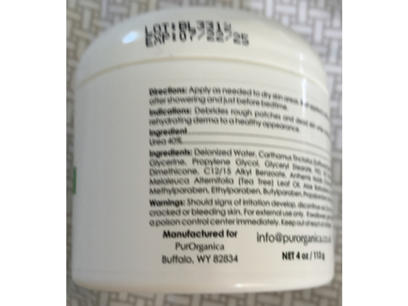 PurSources Urea Cream, 4 oz/113 g