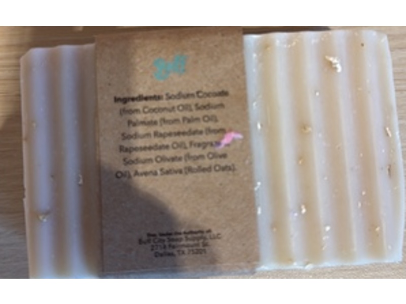 Buff City Soap Bar, Oatmeal + Honey, 5.5 oz/156 g