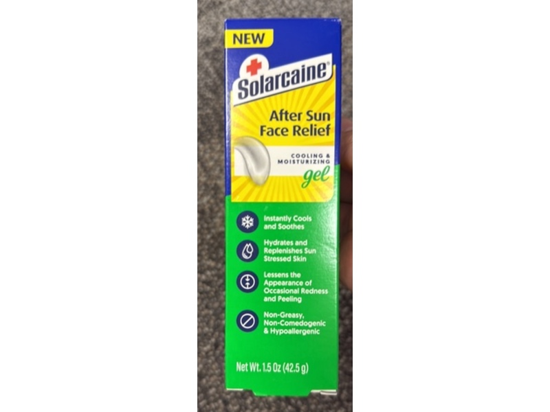 Solarcaine After Sun Face Relief Cooling & Moisturizing Gel, 1.5 fl oz/42.5 g