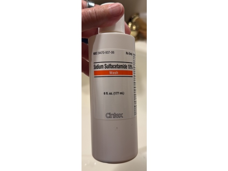 Sodium Sulfacetamide 10% Wash, 6 fl oz/177 mL, Cintex (Rx)