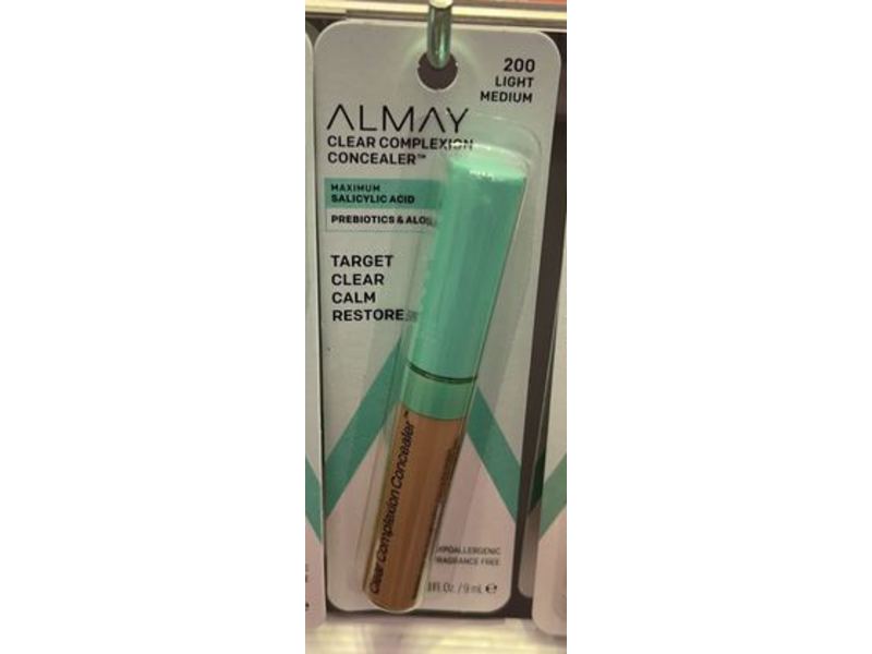 Almay Clear Complexion Concealer, 200 Light/Medium, 0.3 fl oz/9 mL