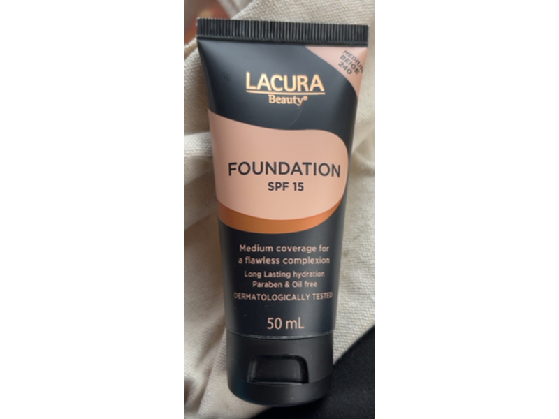 Lacura Beauty Hydration Foundation, 240 Medium Beige, SPF15, 50 mL