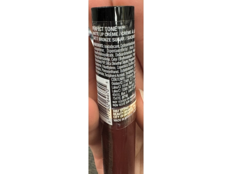 Black Radiance Perfect Tone Matte Lip Creme, Bronze Sugar, 0.17 fl oz/5.1 mL