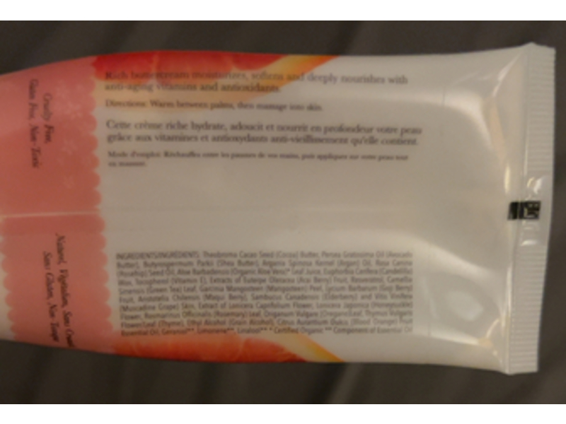 100% Pure Blood Orange Hand Buttercream, 57 mL