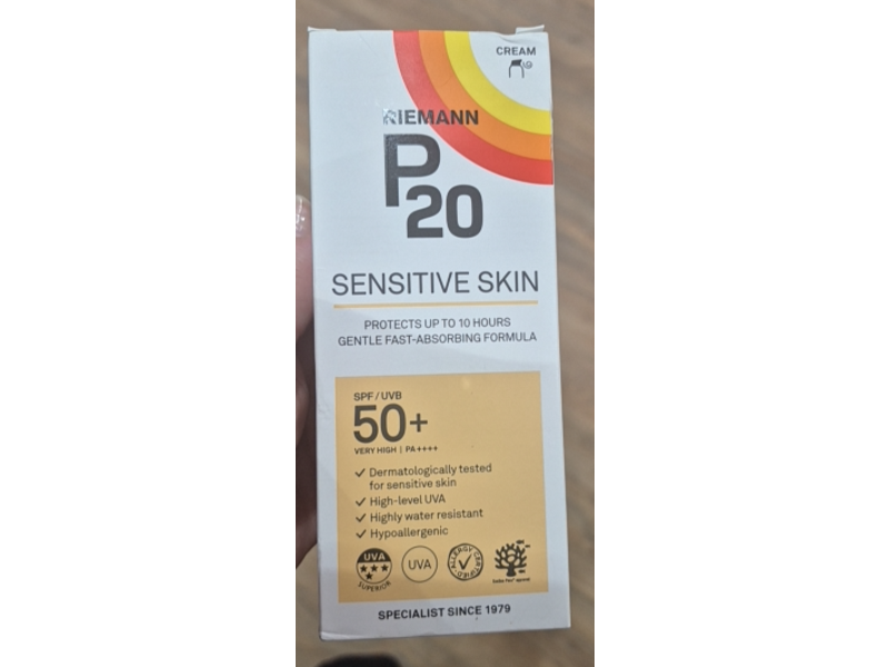 Riemann P20 Sensitive Skin Sunscreen Cream, SPF 50+ PA++++, 200 mL