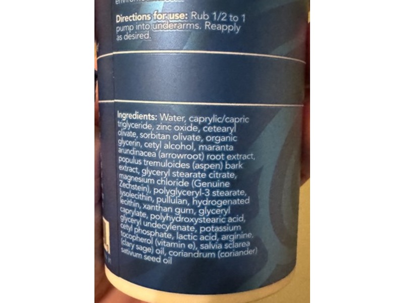 Ancient Minerals Cream Deodorant, Sage & Coriander, 2.7 fl oz/80 mL