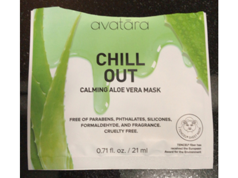 Avatara Calming Aloe Vera Mask, Chill Out, 0.71 fl oz/21 mL, 15 Count
