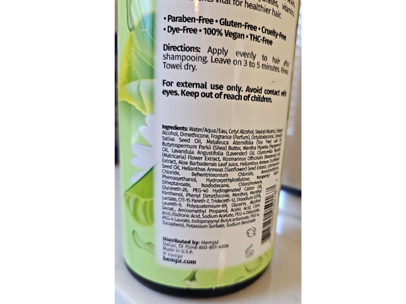 Hempz Herbal Conditioner, Tea Tree & Chamomile, 33.8 fl oz/1 L