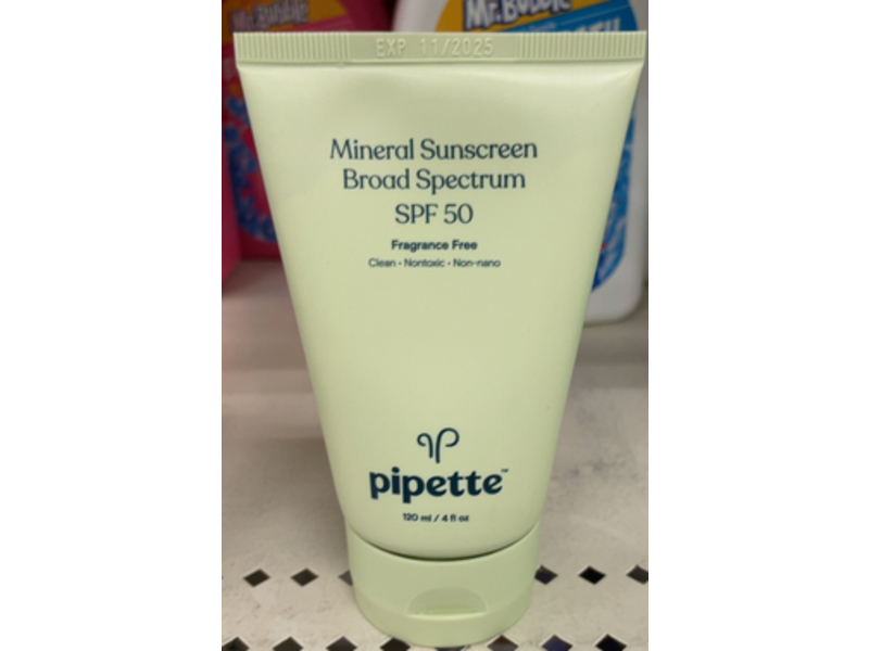 Pipette Mineral Sunscreen , SPF 50, 4 fl oz/120 mL