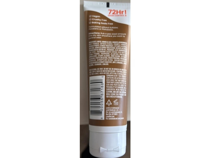 Lume Whole Body Deodorant Invisible Cream, Vanilla Bliss, 3.0 oz/85 g