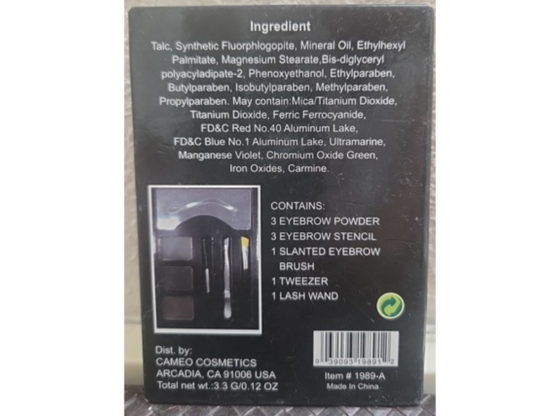 Cameo Perfect Brow Kit, Dark, 0.12 oz/3.3 g