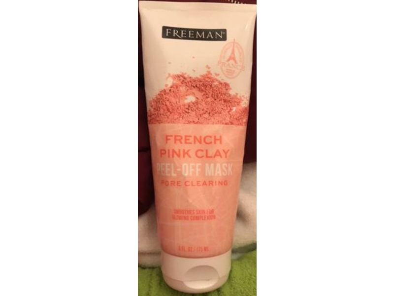 Freeman Peel-Off Mask, French Pink Clay, 6 fl oz/175 mL