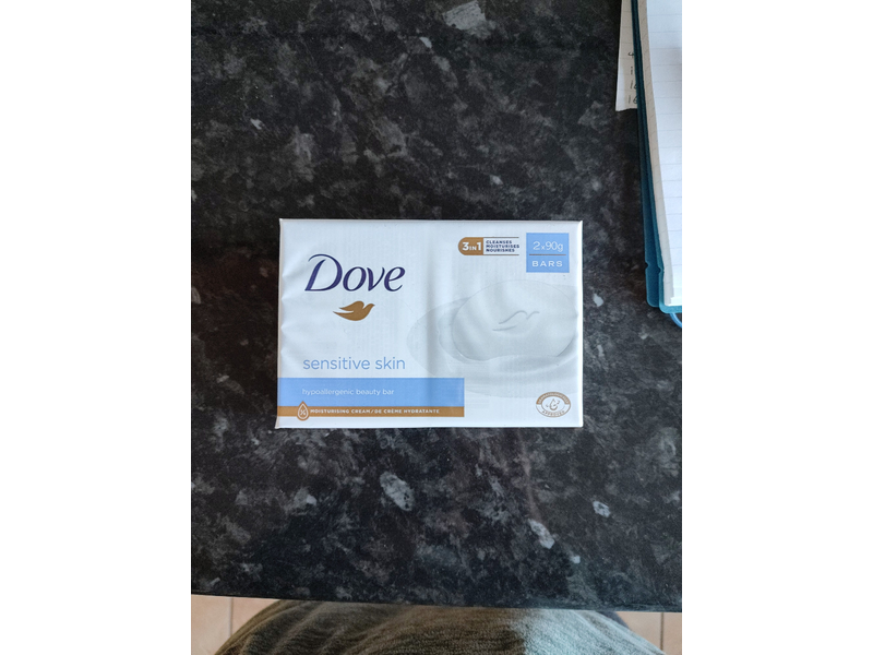European Dove Pure & Sensitive Beauty Cream Bar, Fragrance-Free, 100 g (2 pack) - EUROPEAN PRODUCT