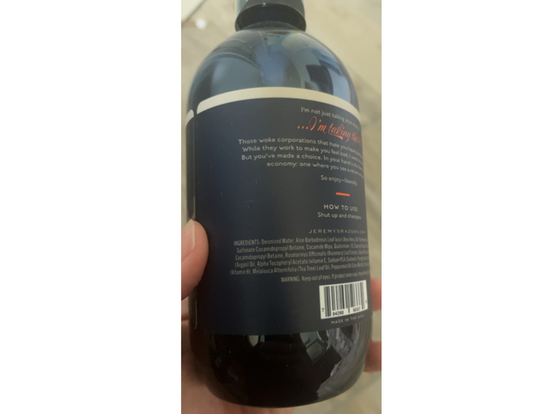 Jeremy’s Razors Shampoo, Tea Tree, Argan & Peppermint, 16.9 oz