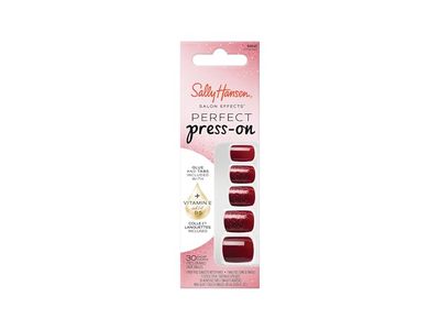 Sally Hansen Salon Effects Perfect Press-On Nails Set, Infra-Red, 30 Count