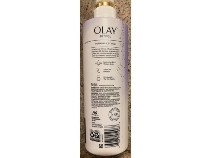 Olay Hydrating Body Wash, Retinol, 20 fl oz/591 mL