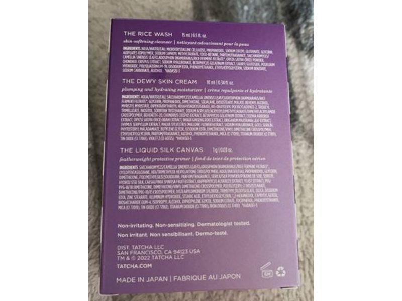 Tatcha Beauty Insider Rice Wash,Dewy Skin Cream & Liquid Silk Canvas Set