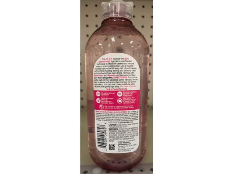 Garnier SkinActive Micellar Cleansing Water, 13.5 fl oz/400 mL