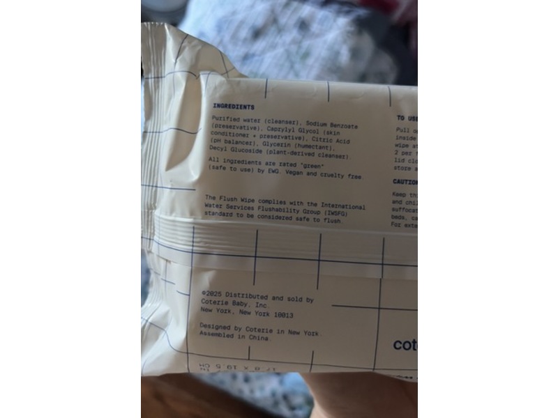 Coterie Flushable Wipe, 56 Count