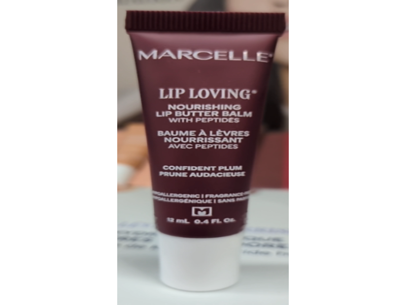 Marcelle Lip Loving Nourishing Lip Butter Balm, Confindent Plum, 0.4 fl oz/12 mL