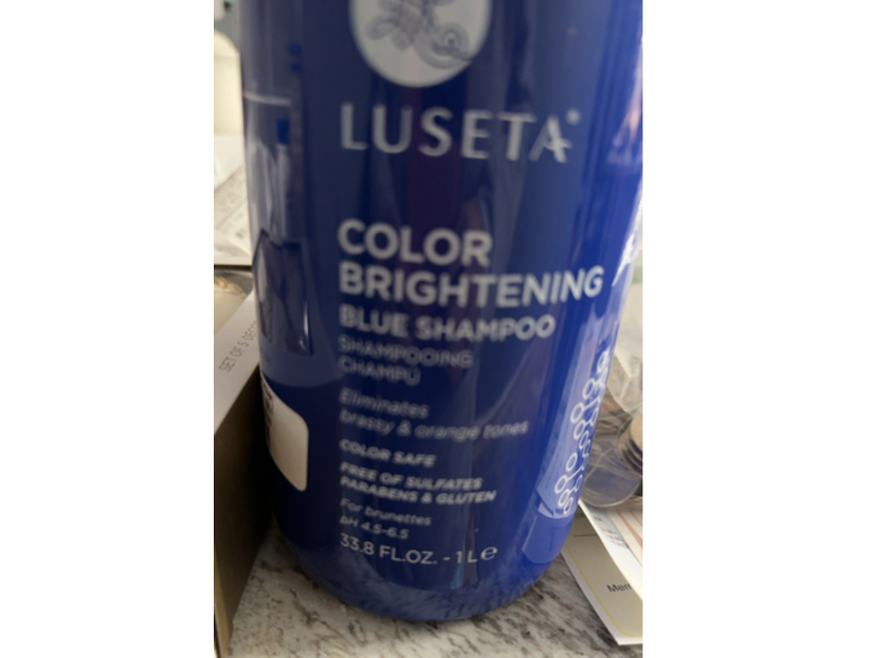 Luseta Blue Color Brightening Blue Shampoo, 33.8 fl oz/1 L