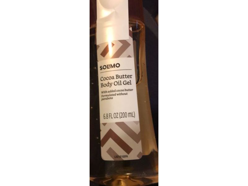 Solimo Body Oil Gel, Cocoa Butter, 6.8 fl oz/200 mL