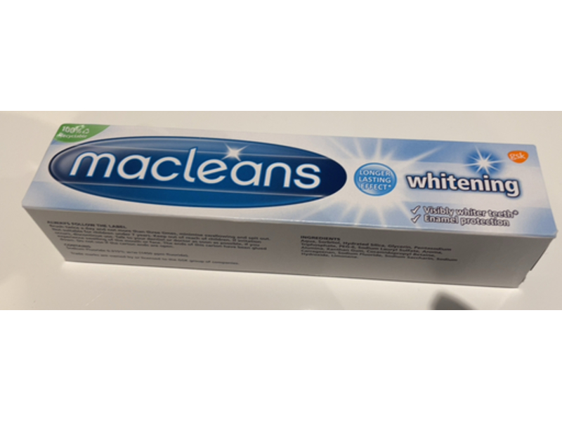 Macleans Long Lasting Effect Toothpaste, Whitening, 100 mL