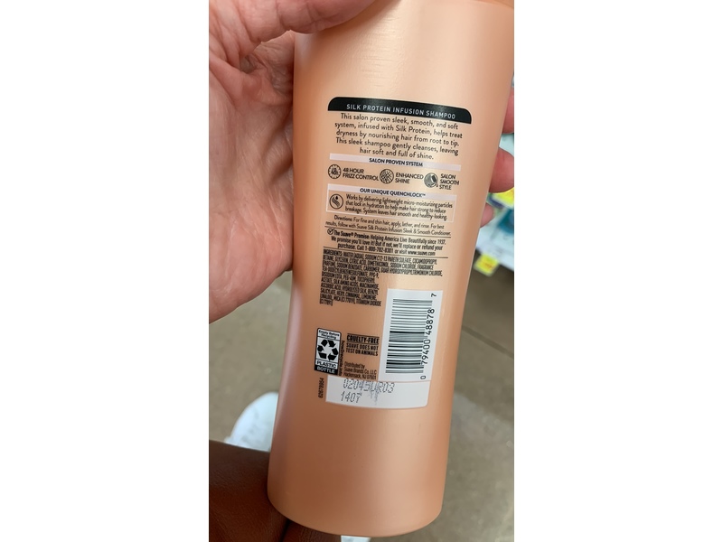 Suave Silk Protein Infusion Sleek & Smooth Shampoo, 12.6 fl oz/373 mL