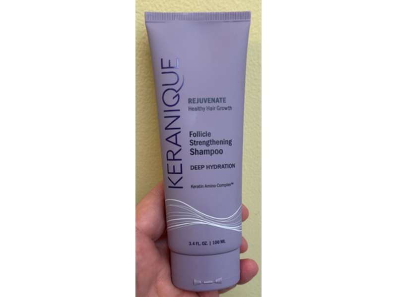 Keranique Rejuvenate Follicle Strengthening Shampoo, Deep Hydration, 3.4 fl oz/100 mL